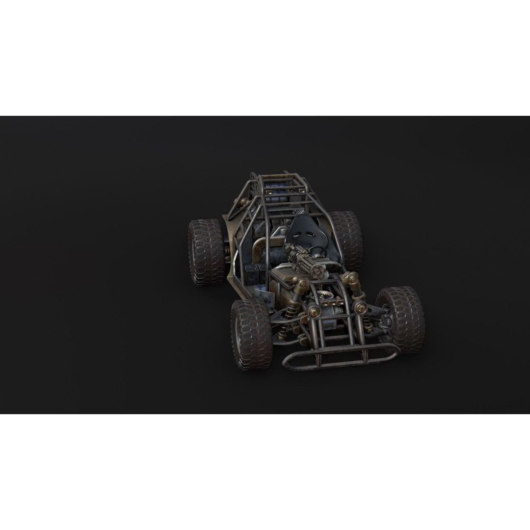 Dune Hopper Car 3D Model – Low Poly Racing Vehicle, PBR Textures - View 13