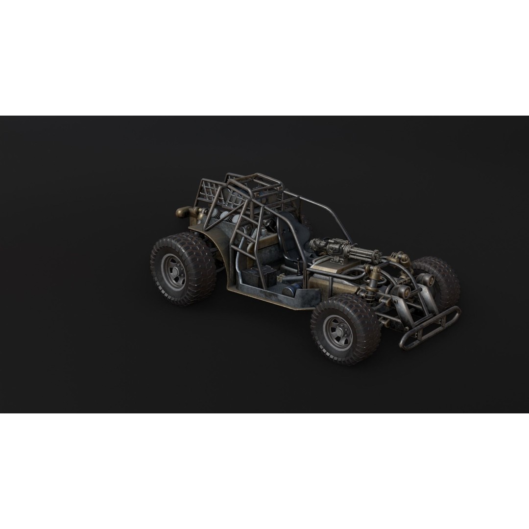 Dune Hopper Car 3D Model – Low Poly Racing Vehicle, PBR Textures - View 15