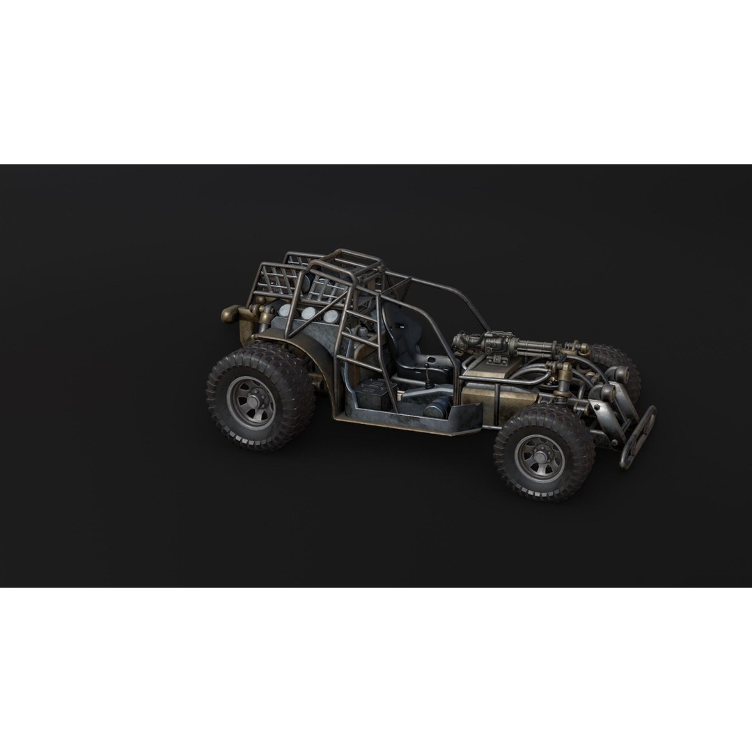 Dune Hopper Car 3D Model – Low Poly Racing Vehicle, PBR Textures - View 16