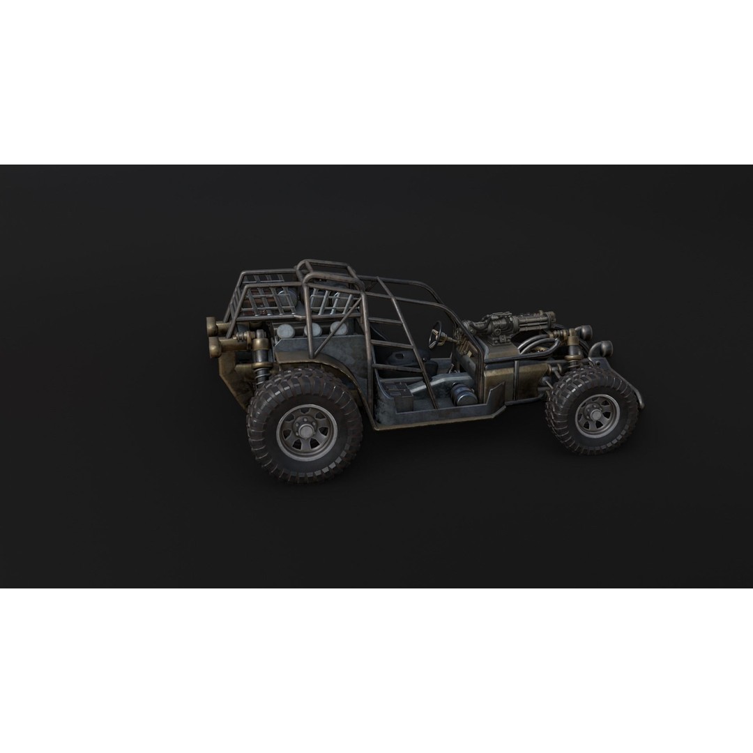 Dune Hopper Car 3D Model – Low Poly Racing Vehicle, PBR Textures - View 18