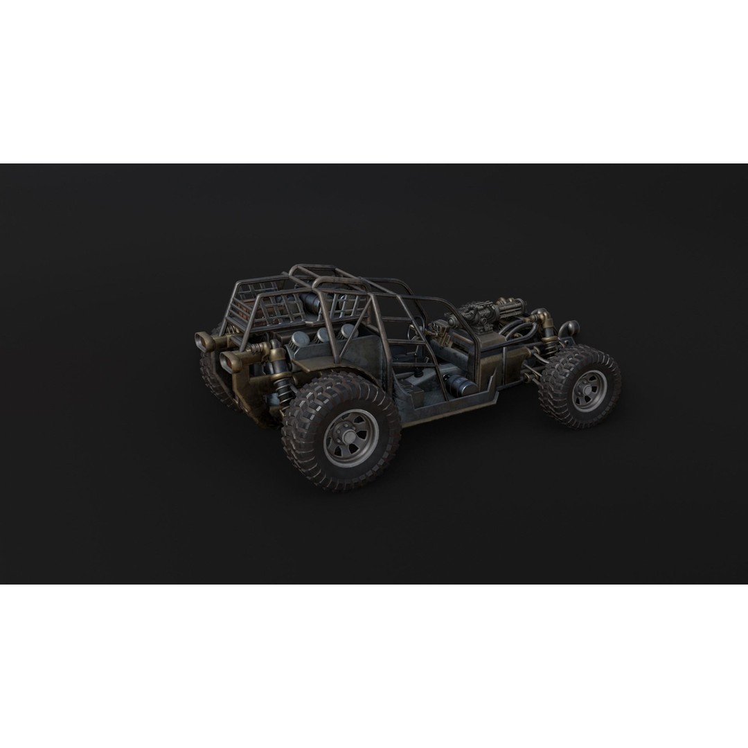 Dune Hopper Car 3D Model – Low Poly Racing Vehicle, PBR Textures - View 19