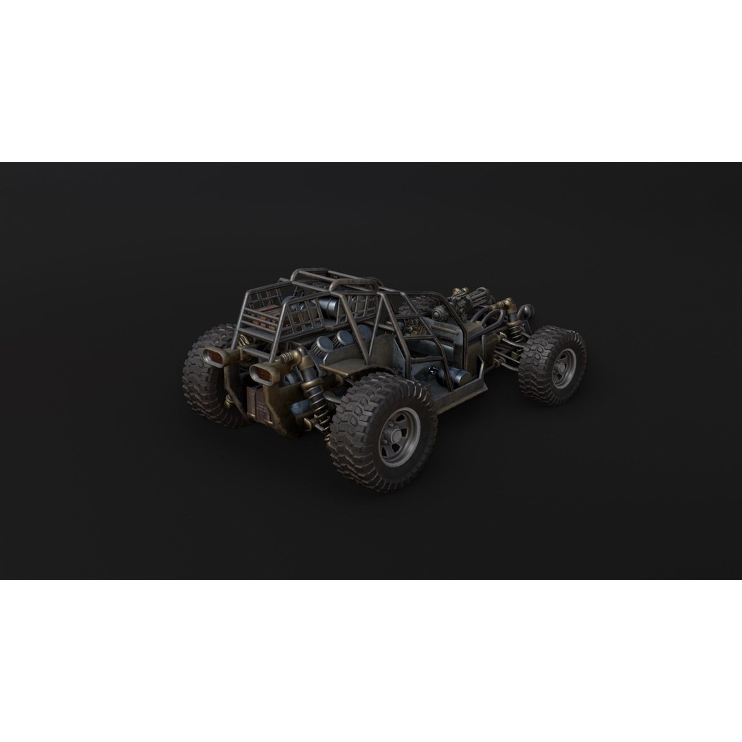 Dune Hopper Car 3D Model – Low Poly Racing Vehicle, PBR Textures - View 20