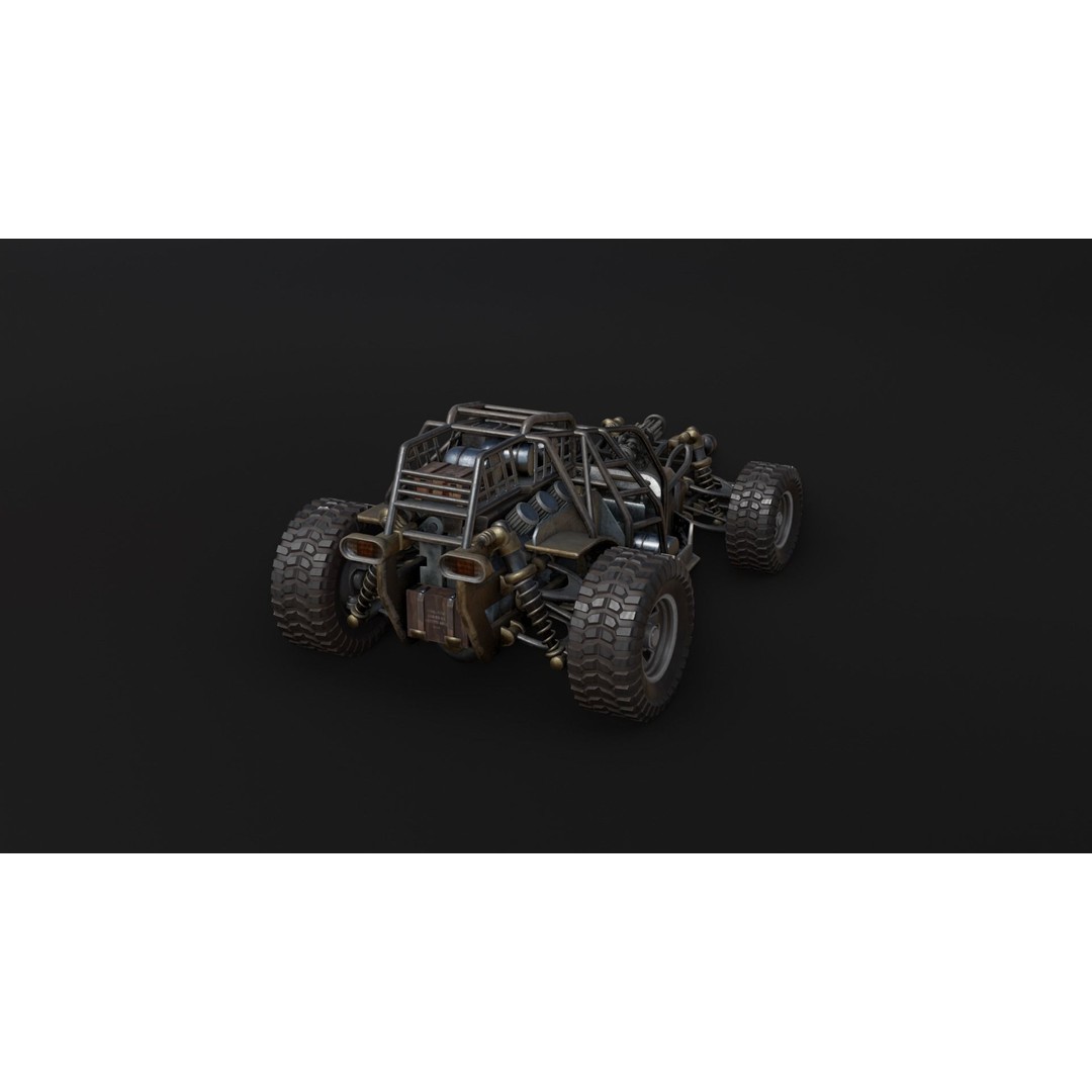 Dune Hopper Car 3D Model – Low Poly Racing Vehicle, PBR Textures - View 21