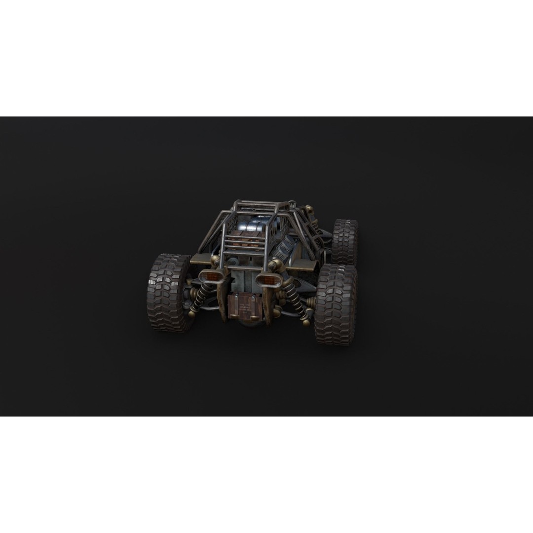 Dune Hopper Car 3D Model – Low Poly Racing Vehicle, PBR Textures - View 22