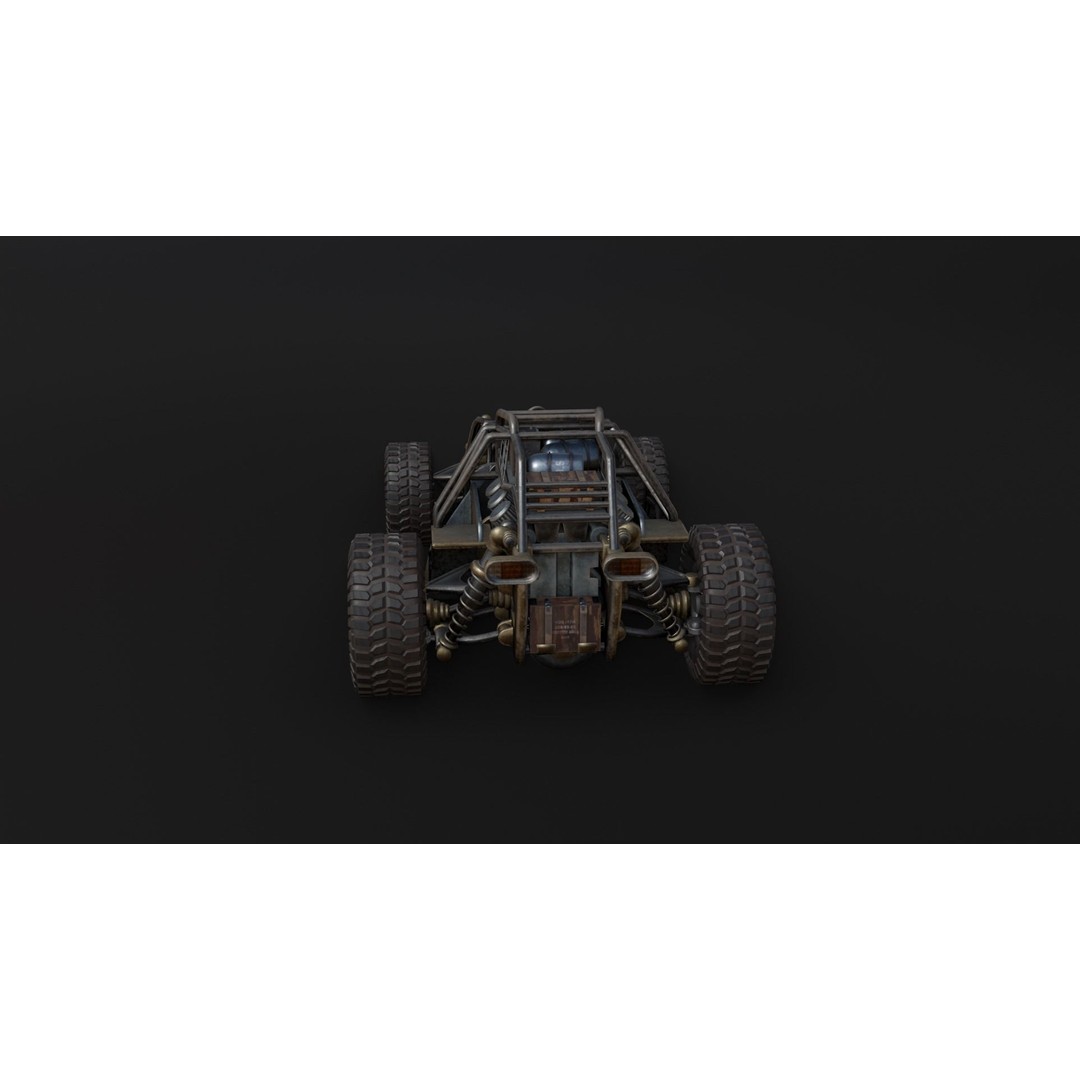 Dune Hopper Car 3D Model – Low Poly Racing Vehicle, PBR Textures - View 23