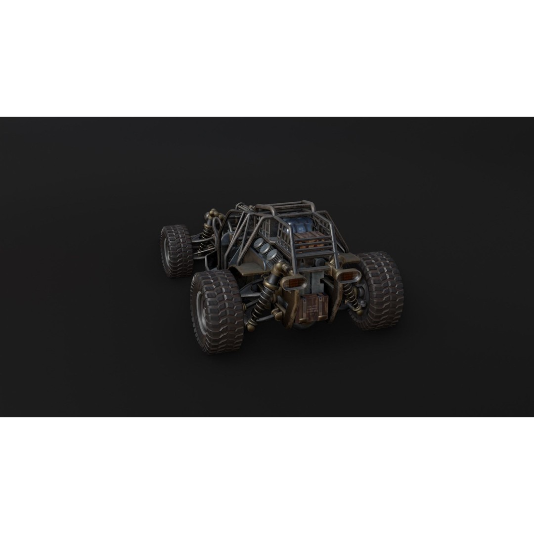 Dune Hopper Car 3D Model – Low Poly Racing Vehicle, PBR Textures - View 24