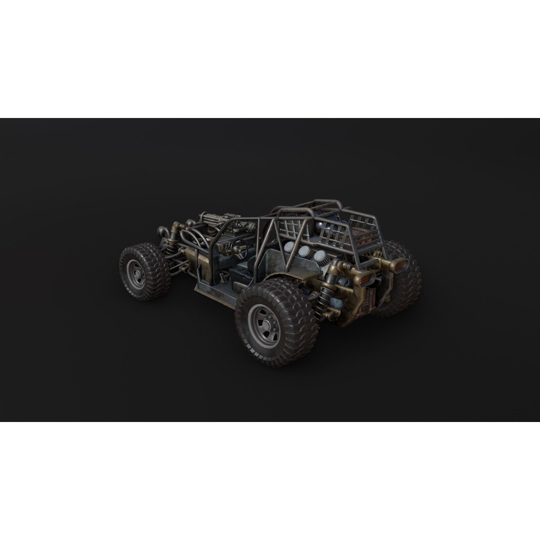 Dune Hopper Car 3D Model – Low Poly Racing Vehicle, PBR Textures - View 26