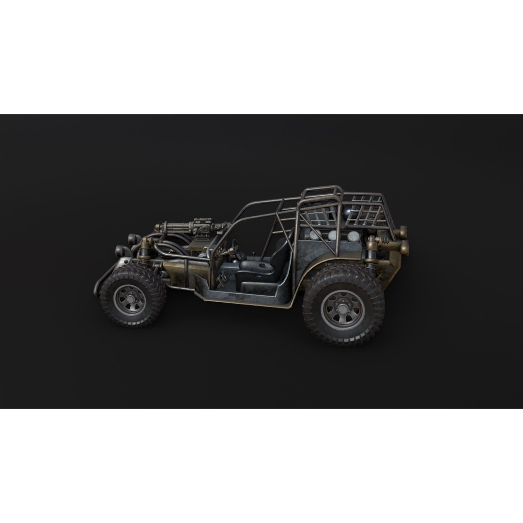 Dune Hopper Car 3D Model – Low Poly Racing Vehicle, PBR Textures - View 31
