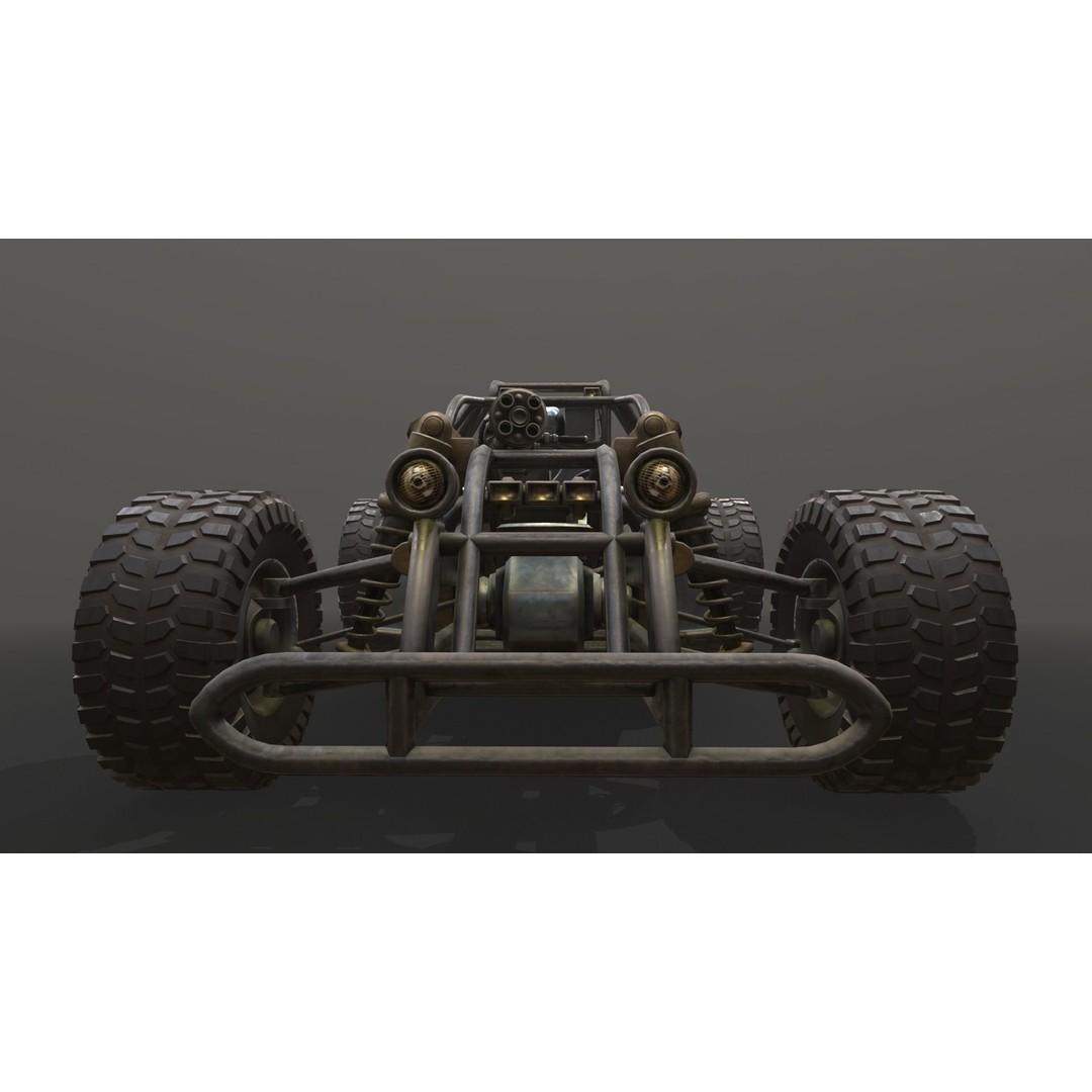 Dune Hopper Car 3D Model – Low Poly Racing Vehicle, PBR Textures - View 34