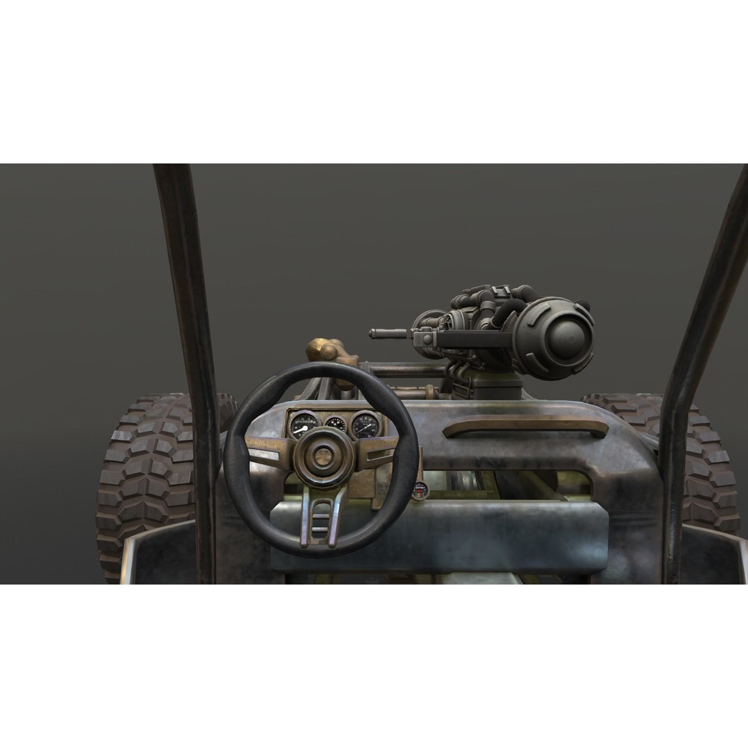 Dune Hopper Car 3D Model – Low Poly Racing Vehicle, PBR Textures - View 36