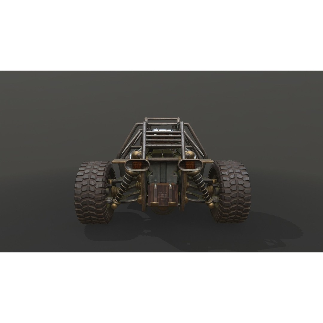 Dune Hopper Car 3D Model – Low Poly Racing Vehicle, PBR Textures - View 37