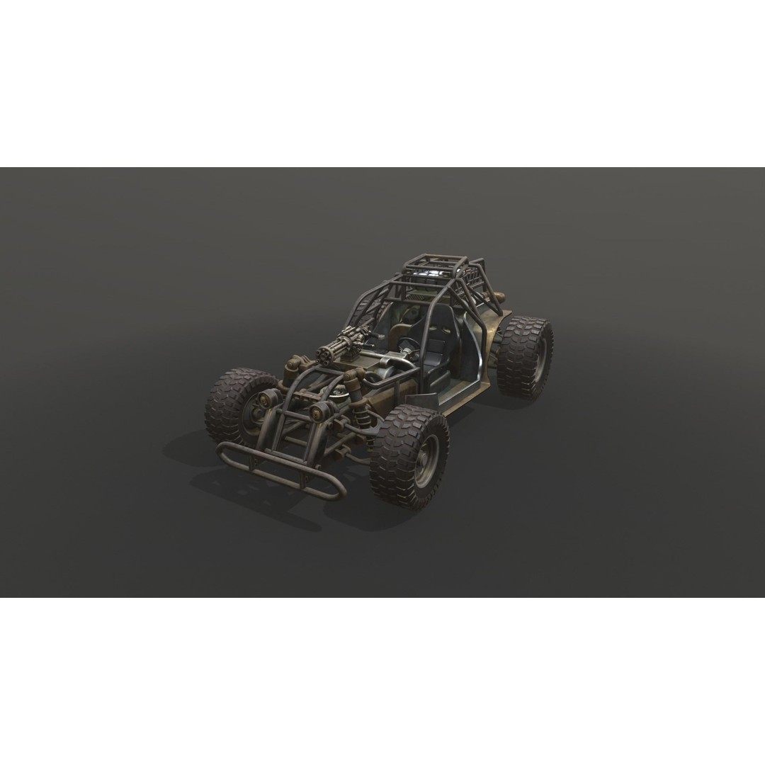 Dune Hopper Car 3D Model – Low Poly Racing Vehicle, PBR Textures - View 39