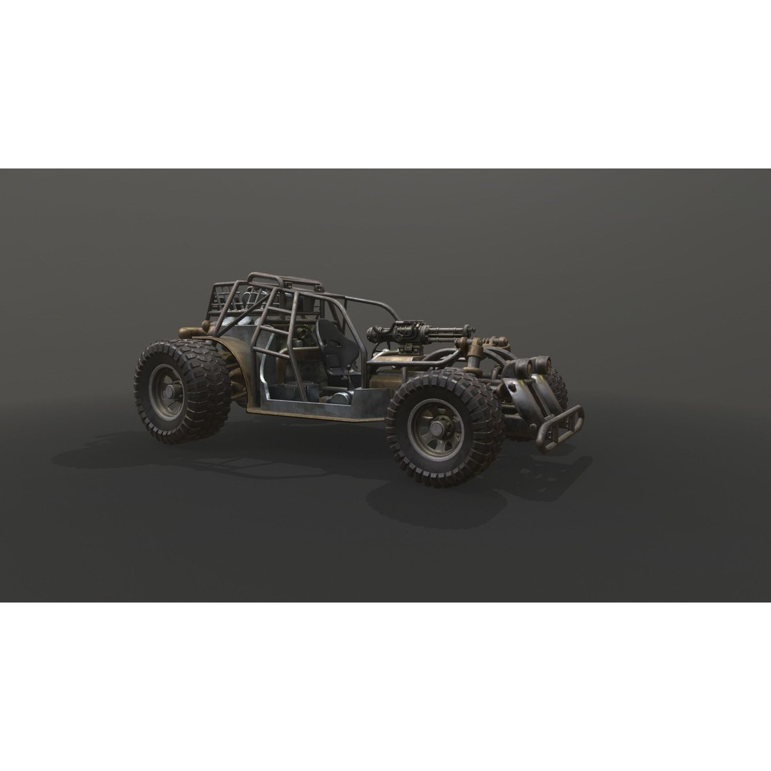 Dune Hopper Car 3D Model – Low Poly Racing Vehicle, PBR Textures - View 40