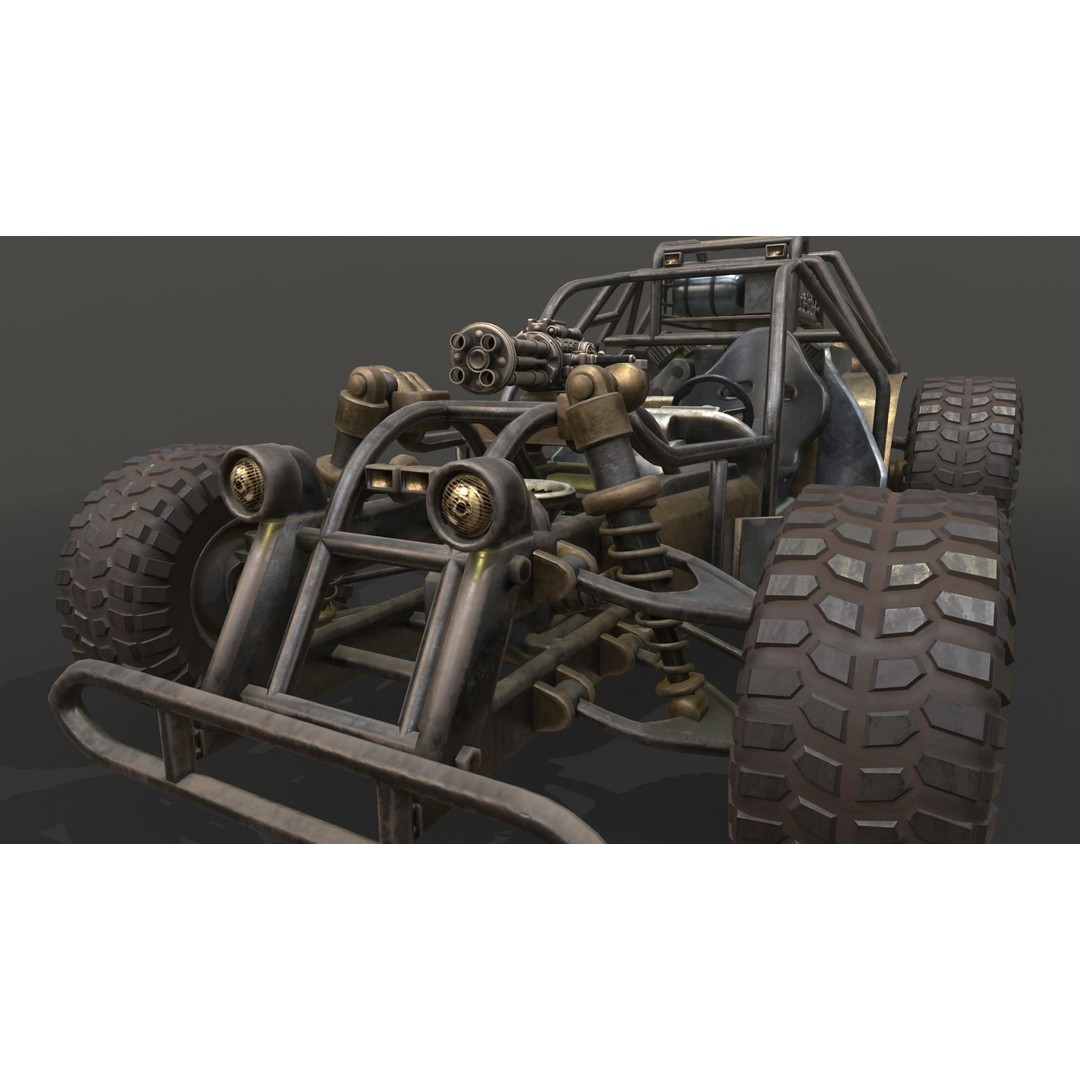Dune Hopper Car 3D Model – Low Poly Racing Vehicle, PBR Textures - View 46