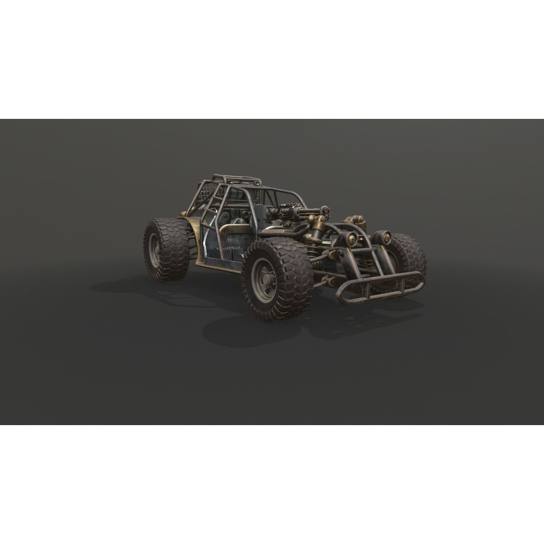 Dune Hopper Car 3D Model – Low Poly Racing Vehicle, PBR Textures - View 47