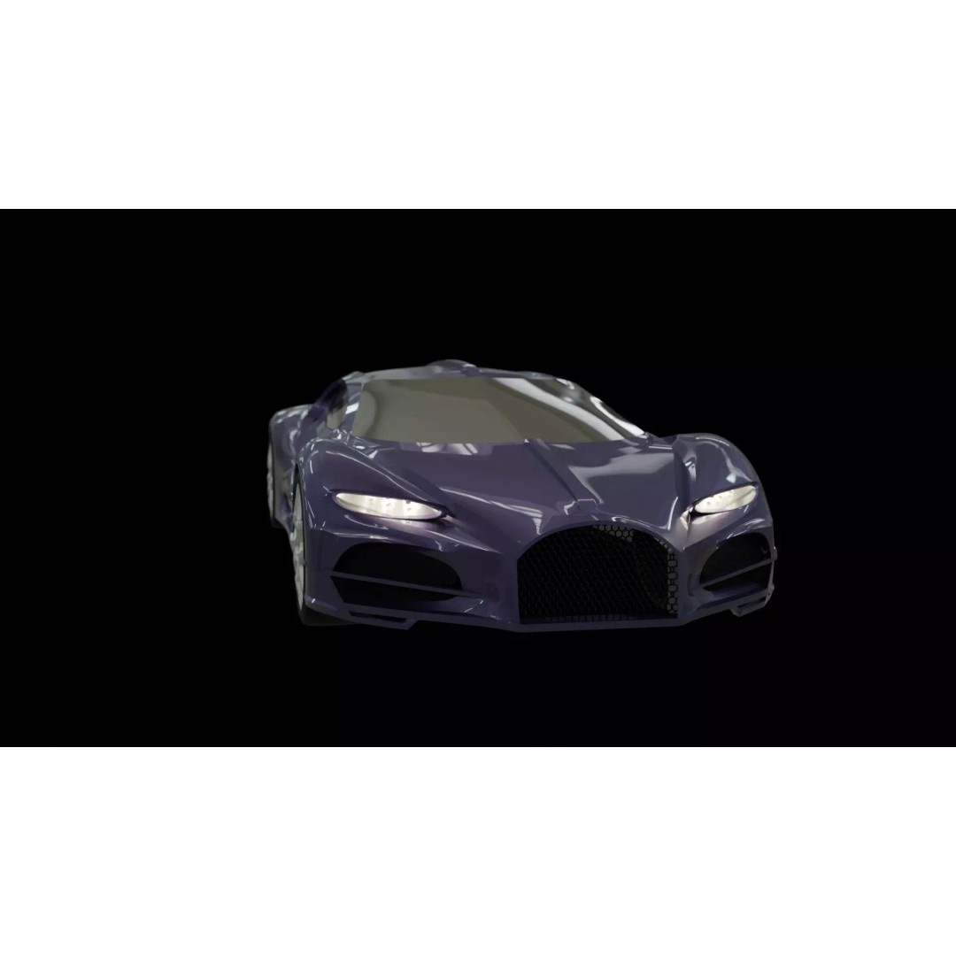 Bugatti 3D Model – High Poly Exterior Asset, Game Ready, FBX - View 16