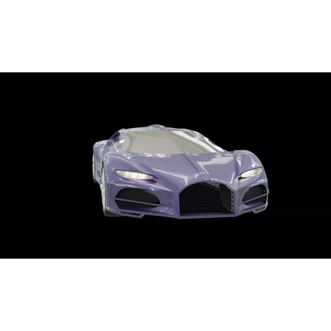 Bugatti 3D Model – High Poly Exterior Asset, Game Ready, FBX - View 17