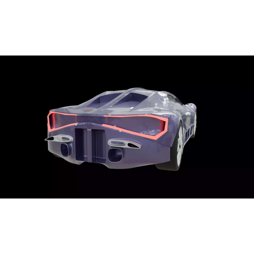 Bugatti 3D Model – High Poly Exterior Asset, Game Ready, FBX - View 20