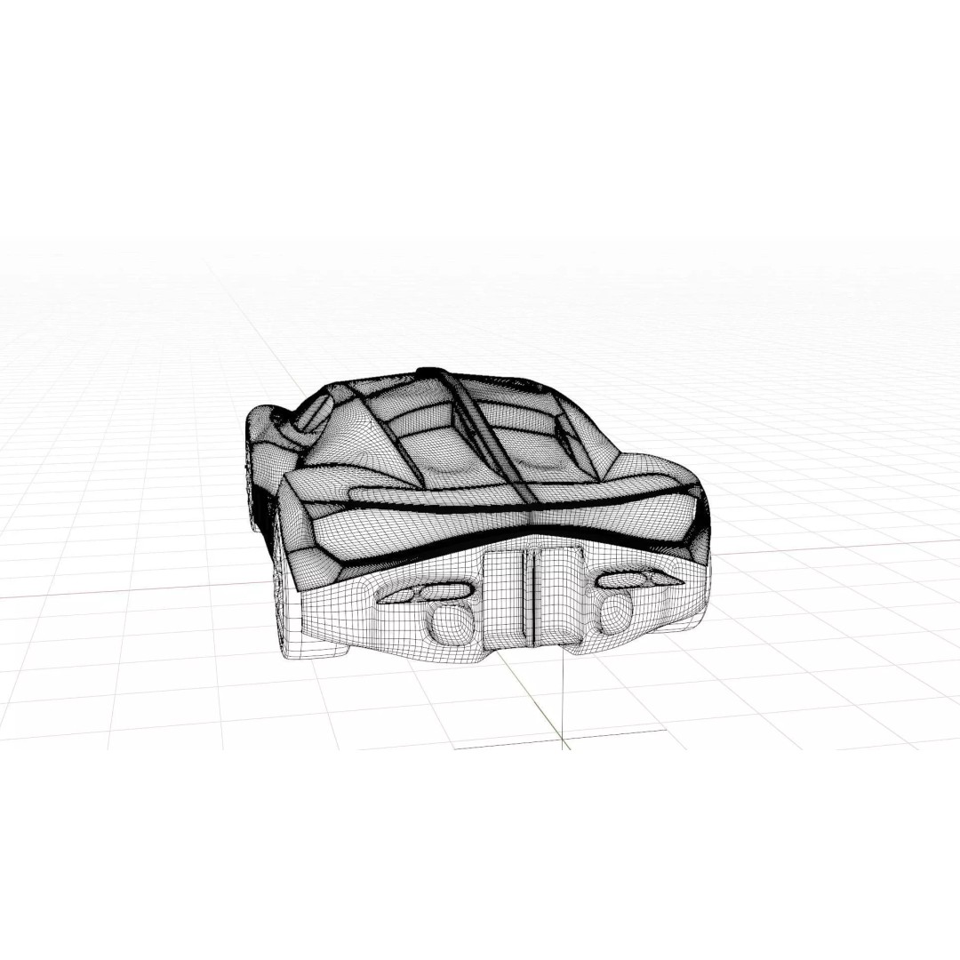 Bugatti 3D Model – High Poly Exterior Asset, Game Ready, FBX - View 4