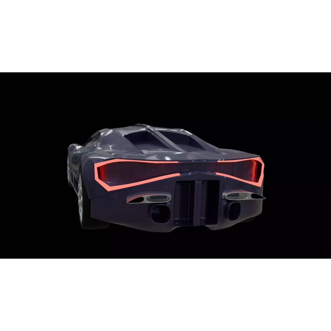 Bugatti 3D Model – High Poly Exterior Asset, Game Ready, FBX - View 8