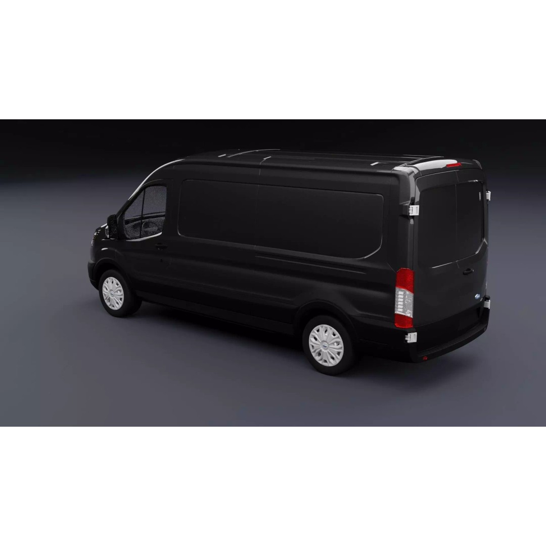 Transit Van Long Truck 3D Model – Realistic Rigged Vehicle, FBX, OBJ, Blender - View 10