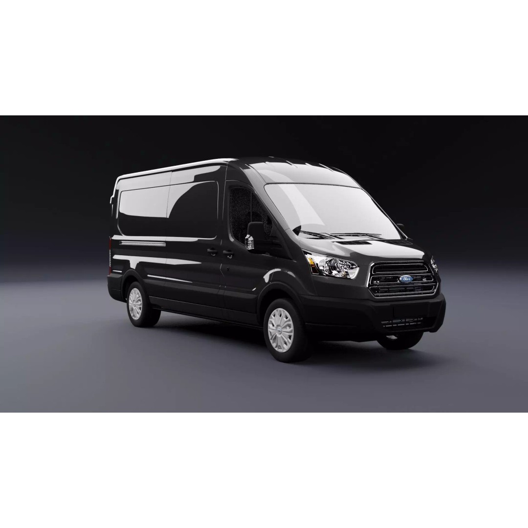 Transit Van Long Truck 3D Model – Realistic Rigged Vehicle, FBX, OBJ, Blender - View 11