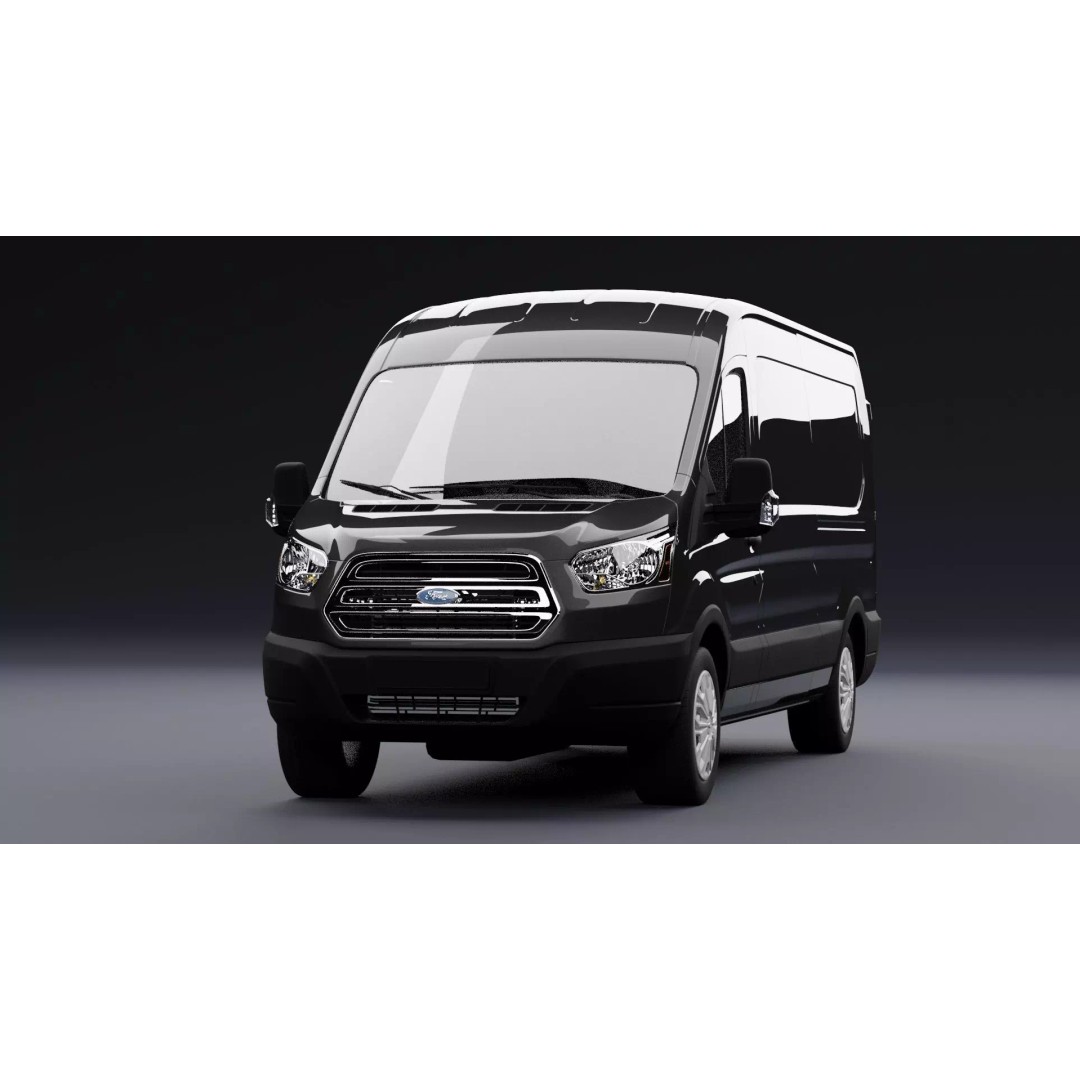 Transit Van Long Truck 3D Model – Realistic Rigged Vehicle, FBX, OBJ, Blender - View 2