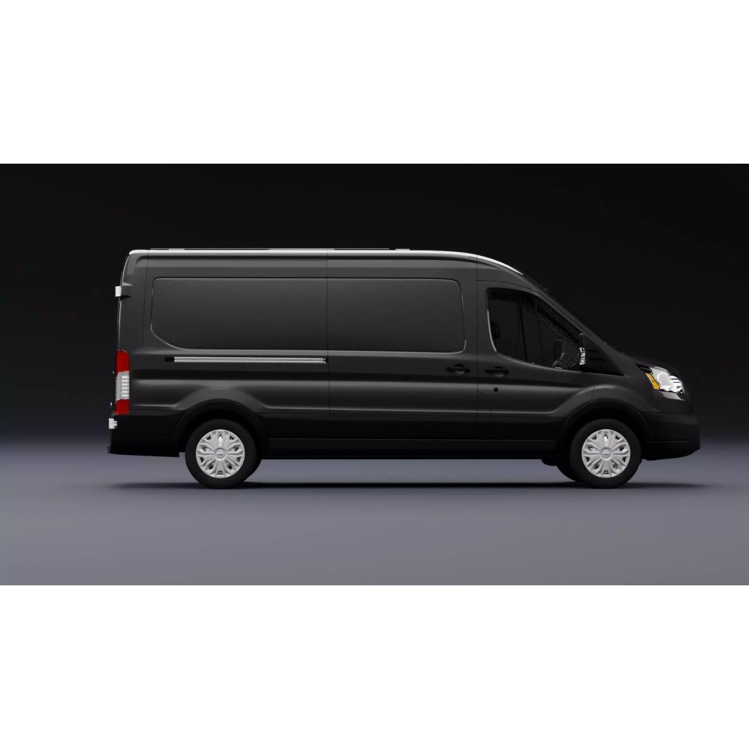 Transit Van Long Truck 3D Model – Realistic Rigged Vehicle, FBX, OBJ, Blender - View 3