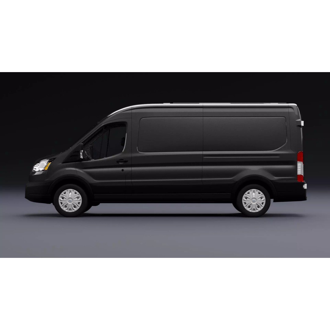Transit Van Long Truck 3D Model – Realistic Rigged Vehicle, FBX, OBJ, Blender - View 4