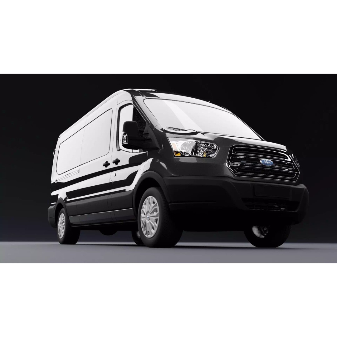 Transit Van Long Truck 3D Model – Realistic Rigged Vehicle, FBX, OBJ, Blender - View 7