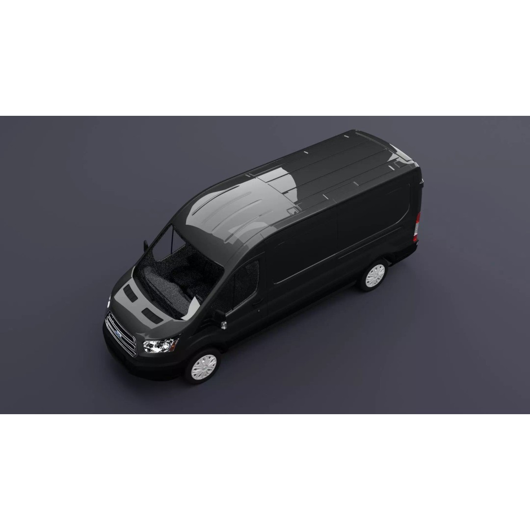 Transit Van Long Truck 3D Model – Realistic Rigged Vehicle, FBX, OBJ, Blender - View 8