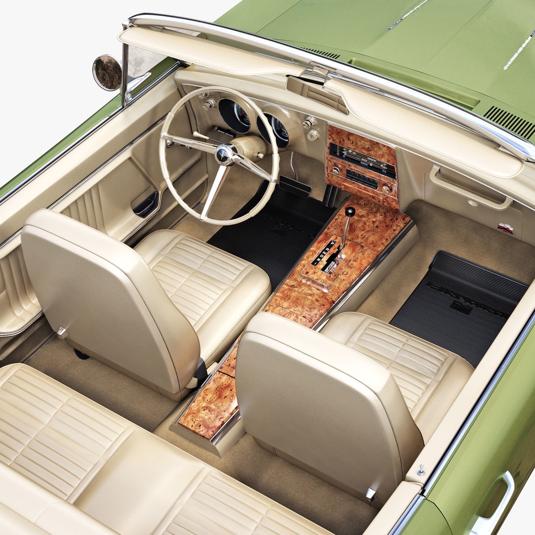 Pontiac Firebird 3D Model – Vintage Convertible, FBX, Game-Ready - View 16
