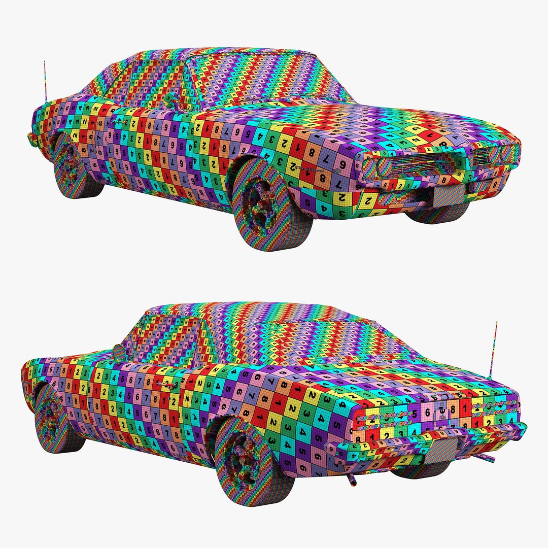 Pontiac Firebird 3D Model – Vintage Convertible, FBX, Game-Ready - View 31