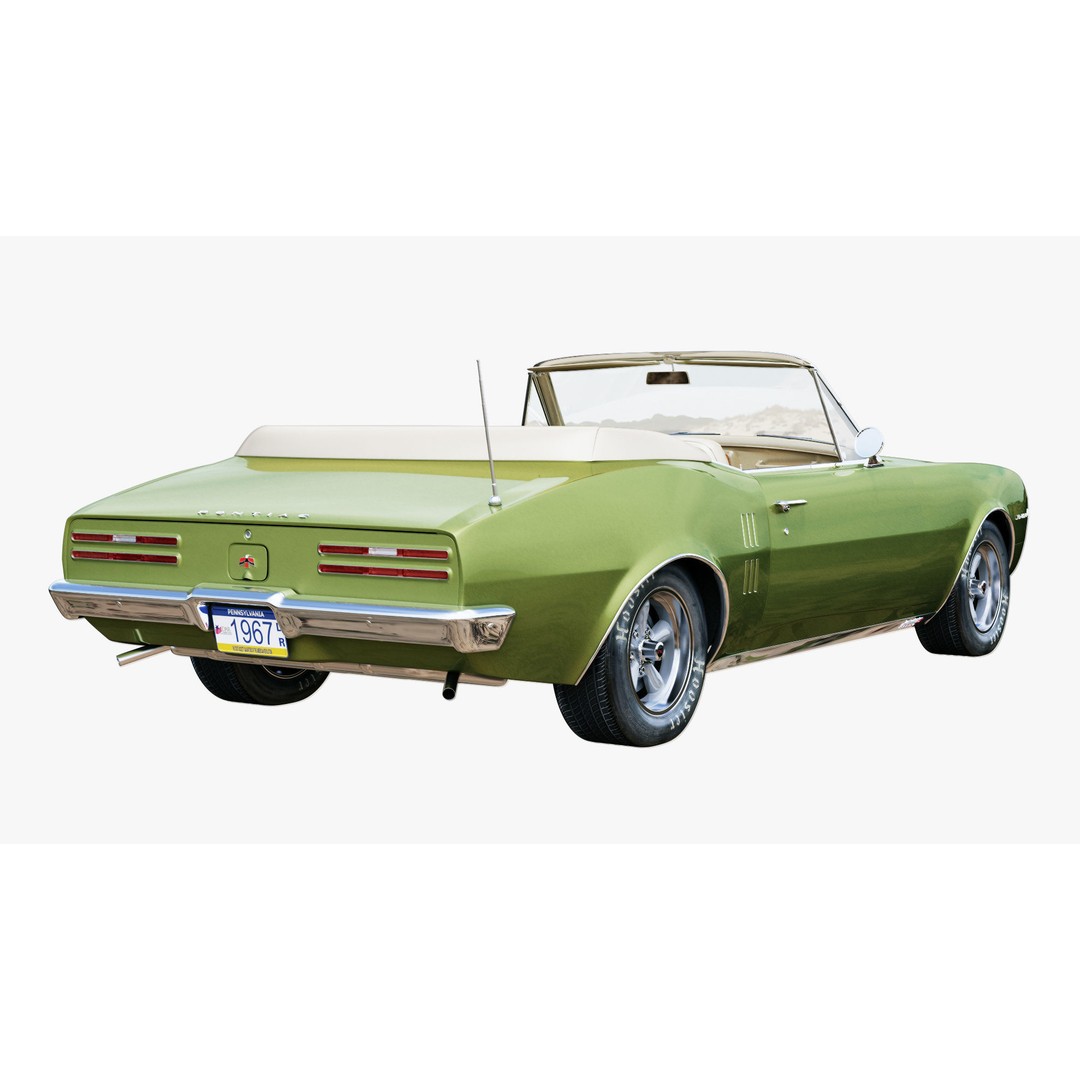 Pontiac Firebird 3D Model – Vintage Convertible, FBX, Game-Ready - View 5