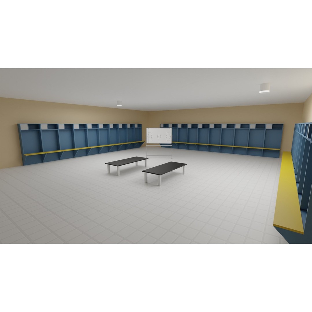 American Football Stadium 3D Model – Low Poly PBR Asset, FBX, OBJ - View 6