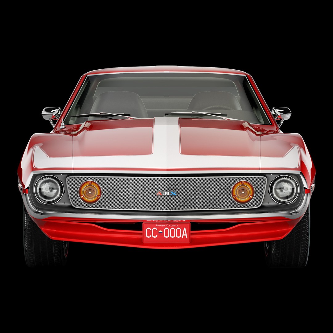 AMC AMX SST-1973 3D Model – Vintage Muscle Car, FBX, PBR Textures - View 12