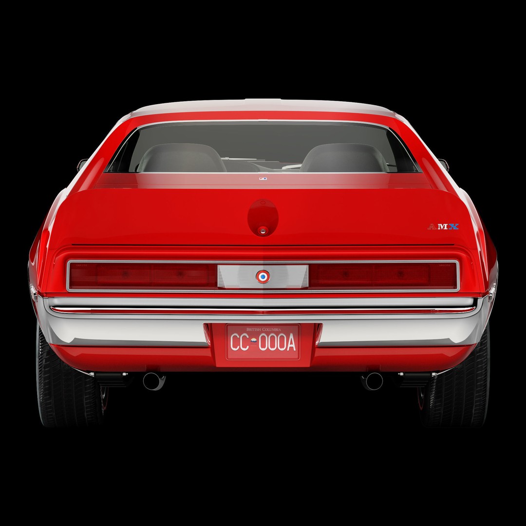 AMC AMX SST-1973 3D Model – Vintage Muscle Car, FBX, PBR Textures - View 13