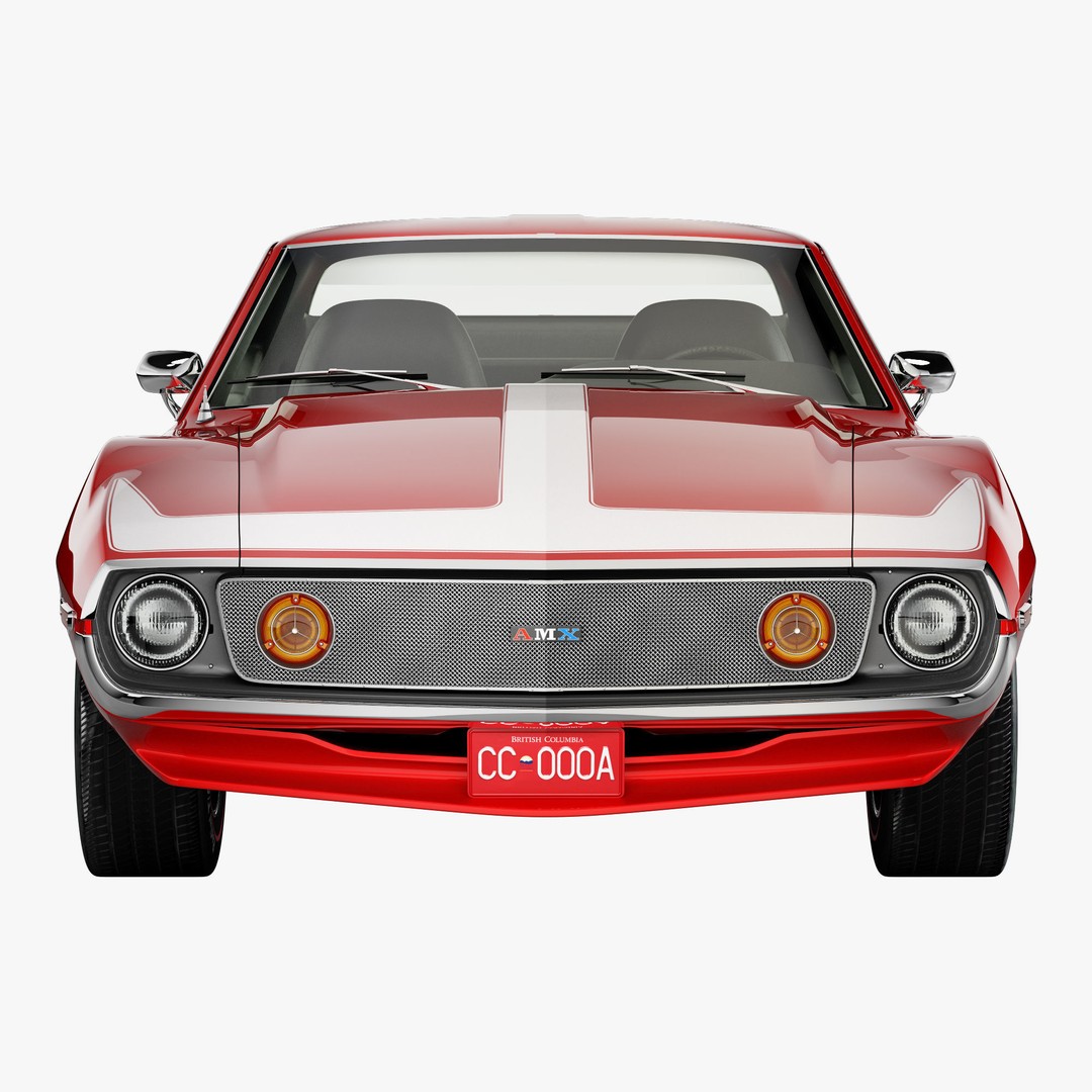 AMC AMX SST-1973 3D Model – Vintage Muscle Car, FBX, PBR Textures - View 4