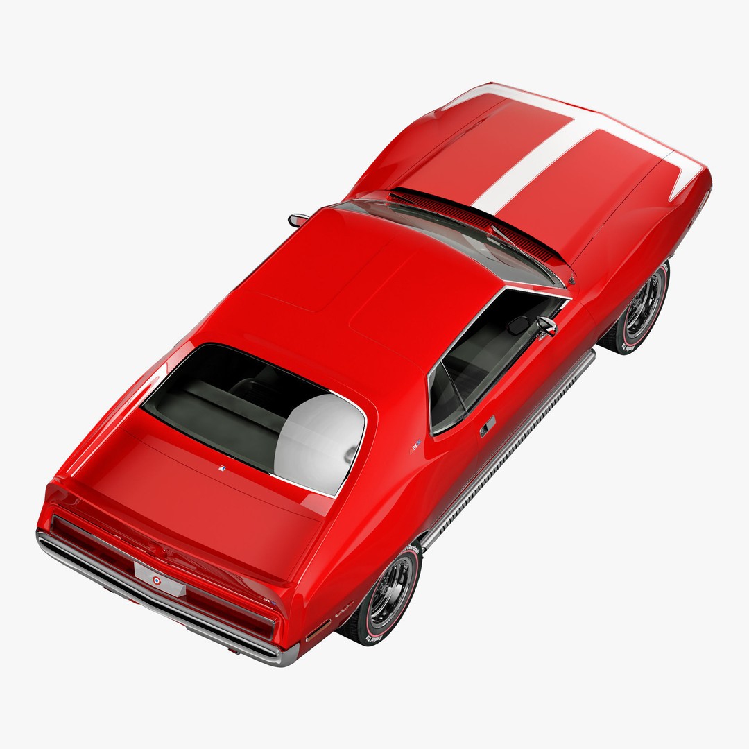 AMC AMX SST-1973 3D Model – Vintage Muscle Car, FBX, PBR Textures - View 9