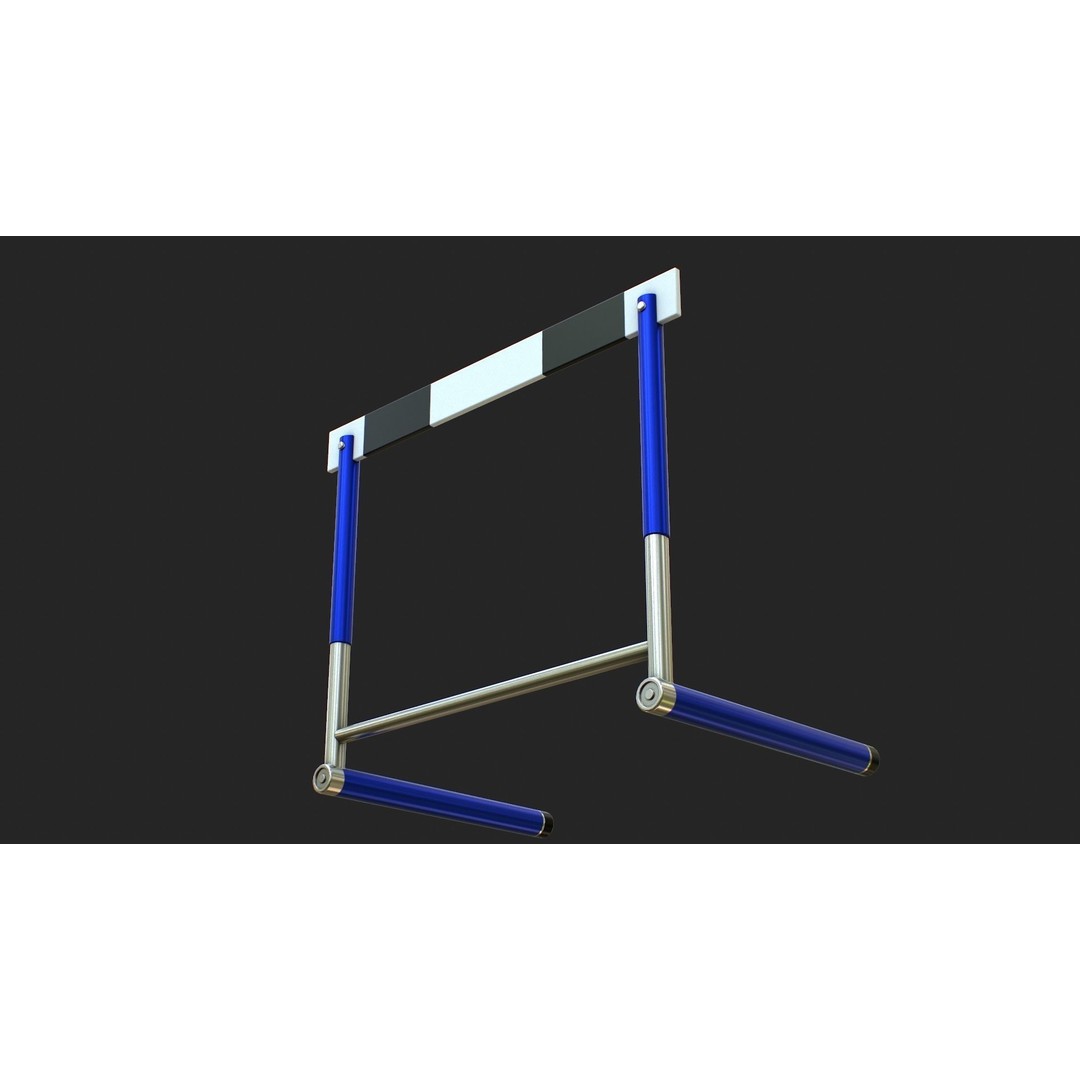 Track Hurdles 3D Model – Low Poly PBR Asset for Games, FBX, OBJ - View 10