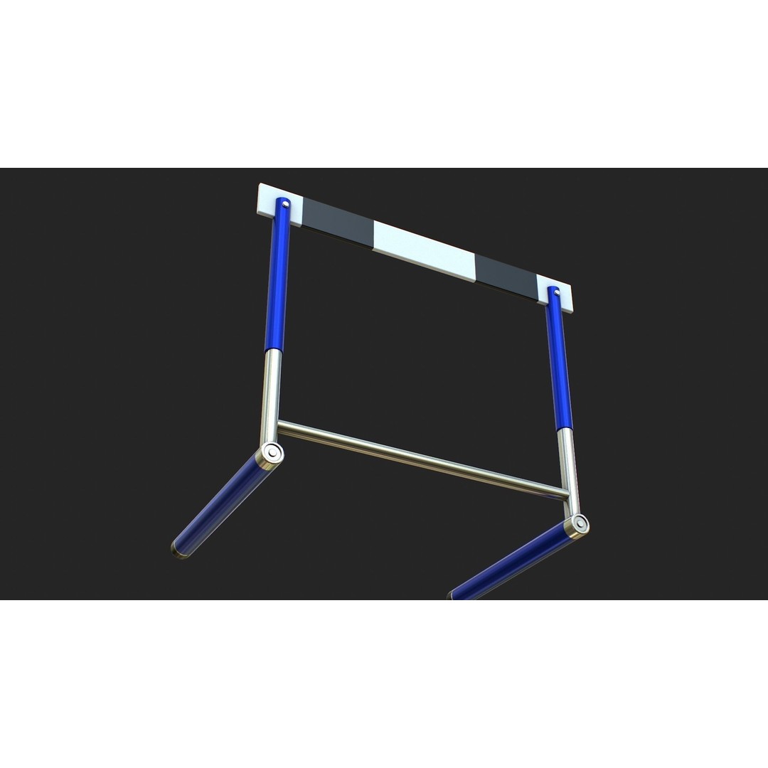 Track Hurdles 3D Model – Low Poly PBR Asset for Games, FBX, OBJ - View 11