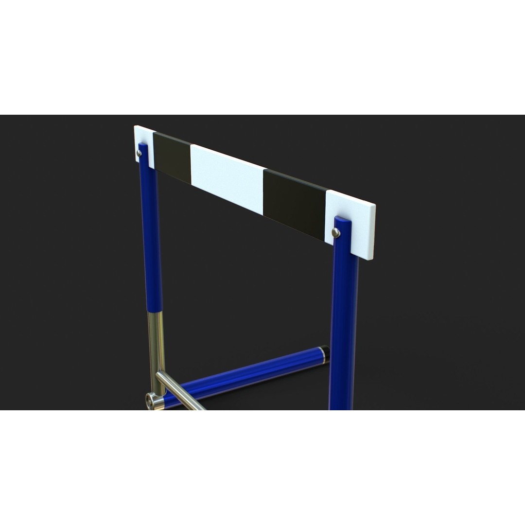 Track Hurdles 3D Model – Low Poly PBR Asset for Games, FBX, OBJ - View 13