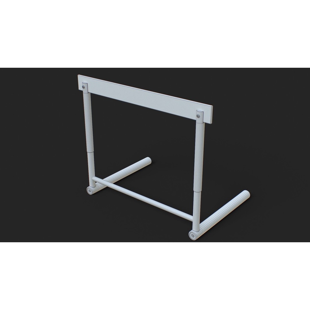 Track Hurdles 3D Model – Low Poly PBR Asset for Games, FBX, OBJ - View 17
