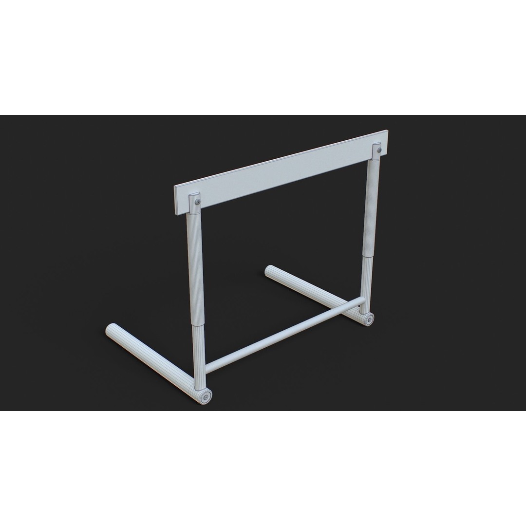 Track Hurdles 3D Model – Low Poly PBR Asset for Games, FBX, OBJ - View 18