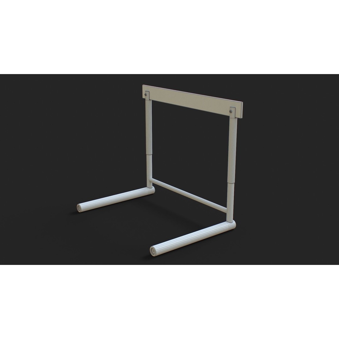 Track Hurdles 3D Model – Low Poly PBR Asset for Games, FBX, OBJ - View 19