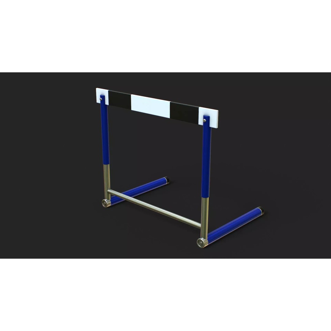 Track Hurdles 3D Model – Low Poly PBR Asset for Games, FBX, OBJ - View 2