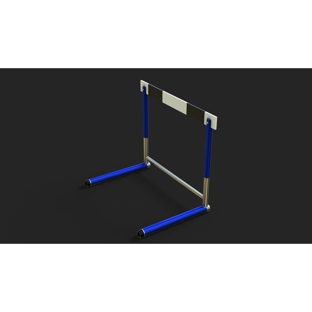 Track Hurdles 3D Model – Low Poly PBR Asset for Games, FBX, OBJ - View 6