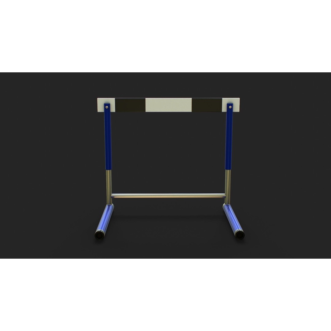 Track Hurdles 3D Model – Low Poly PBR Asset for Games, FBX, OBJ - View 7