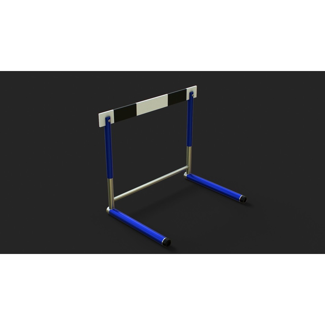 Track Hurdles 3D Model – Low Poly PBR Asset for Games, FBX, OBJ - View 8
