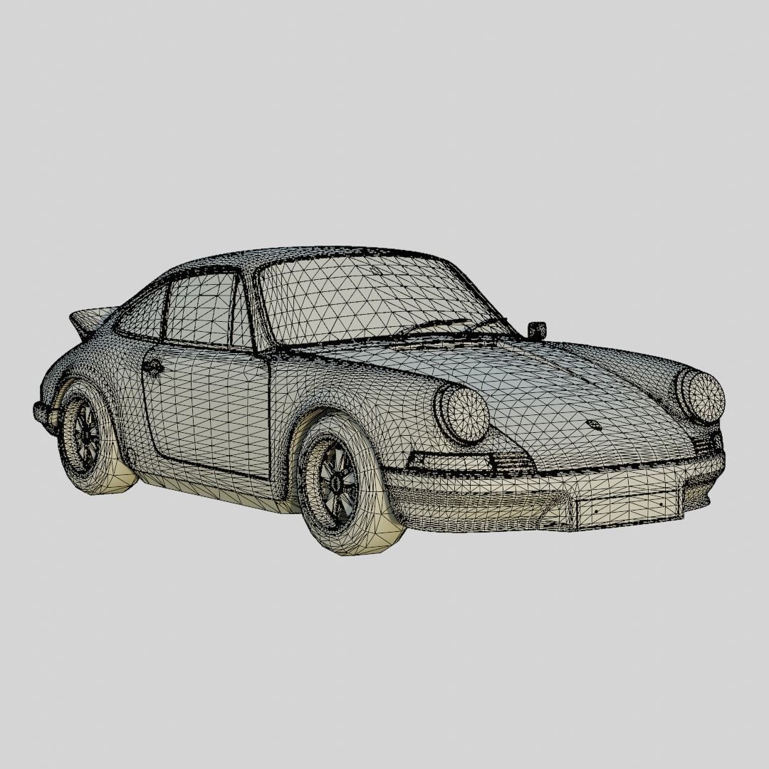 Porsche 911 Carrera RS 2.7 Lightweight 3D Model – Low Poly Car Asset, FBX, OBJ, Blender